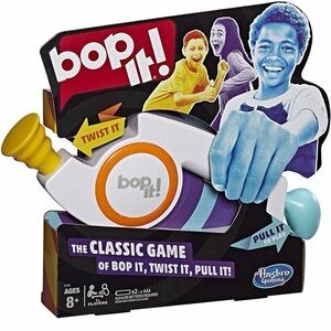Hasbro Bop It! Classic Game - White with Orange, Purple & Teal Accents